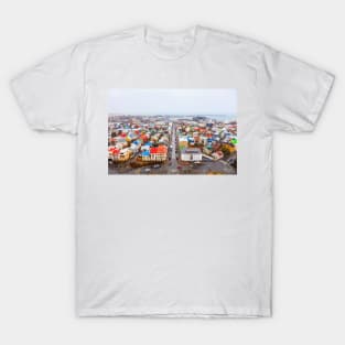 Reykjavik rooftop landscape T-Shirt